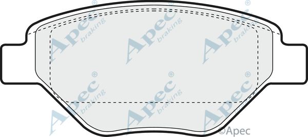 APEC BRAKING stabdžių trinkelių rinkinys, diskinis stabdys PAD1305